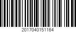 Código de barras (EAN, GTIN, SKU, ISBN): '2017040151164'