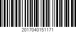 Código de barras (EAN, GTIN, SKU, ISBN): '2017040151171'