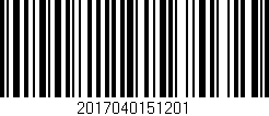 Código de barras (EAN, GTIN, SKU, ISBN): '2017040151201'