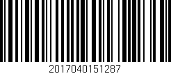 Código de barras (EAN, GTIN, SKU, ISBN): '2017040151287'