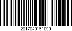 Código de barras (EAN, GTIN, SKU, ISBN): '2017040151898'