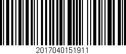 Código de barras (EAN, GTIN, SKU, ISBN): '2017040151911'