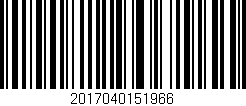 Código de barras (EAN, GTIN, SKU, ISBN): '2017040151966'