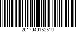 Código de barras (EAN, GTIN, SKU, ISBN): '2017040153519'