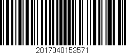Código de barras (EAN, GTIN, SKU, ISBN): '2017040153571'