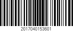 Código de barras (EAN, GTIN, SKU, ISBN): '2017040153601'