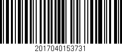 Código de barras (EAN, GTIN, SKU, ISBN): '2017040153731'