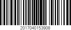 Código de barras (EAN, GTIN, SKU, ISBN): '2017040153908'