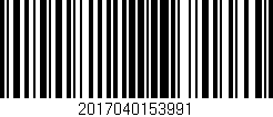 Código de barras (EAN, GTIN, SKU, ISBN): '2017040153991'