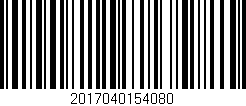 Código de barras (EAN, GTIN, SKU, ISBN): '2017040154080'