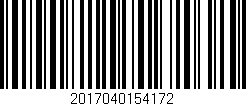 Código de barras (EAN, GTIN, SKU, ISBN): '2017040154172'