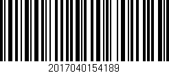 Código de barras (EAN, GTIN, SKU, ISBN): '2017040154189'