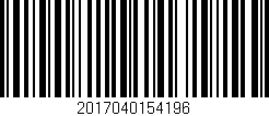 Código de barras (EAN, GTIN, SKU, ISBN): '2017040154196'