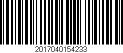 Código de barras (EAN, GTIN, SKU, ISBN): '2017040154233'
