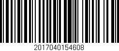 Código de barras (EAN, GTIN, SKU, ISBN): '2017040154608'