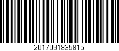 Código de barras (EAN, GTIN, SKU, ISBN): '2017091835815'