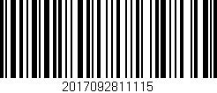 Código de barras (EAN, GTIN, SKU, ISBN): '2017092811115'