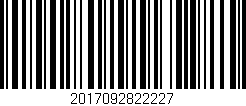 Código de barras (EAN, GTIN, SKU, ISBN): '2017092822227'