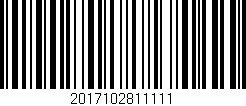 Código de barras (EAN, GTIN, SKU, ISBN): '2017102811111'
