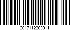 Código de barras (EAN, GTIN, SKU, ISBN): '2017112200011'
