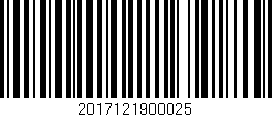 Código de barras (EAN, GTIN, SKU, ISBN): '2017121900025'
