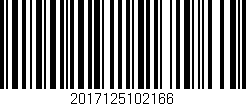 Código de barras (EAN, GTIN, SKU, ISBN): '2017125102166'