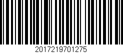 Código de barras (EAN, GTIN, SKU, ISBN): '2017219701275'