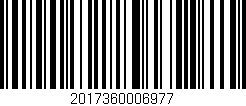 Código de barras (EAN, GTIN, SKU, ISBN): '2017360006977'