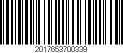 Código de barras (EAN, GTIN, SKU, ISBN): '2017653700339'