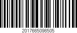 Código de barras (EAN, GTIN, SKU, ISBN): '2017665096505'