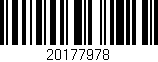 Código de barras (EAN, GTIN, SKU, ISBN): '20177978'