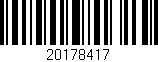 Código de barras (EAN, GTIN, SKU, ISBN): '20178417'