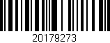 Código de barras (EAN, GTIN, SKU, ISBN): '20179273'