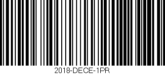 Código de barras (EAN, GTIN, SKU, ISBN): '2018-DECE-1PR'