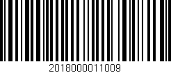 Código de barras (EAN, GTIN, SKU, ISBN): '2018000011009'