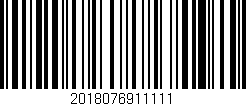 Código de barras (EAN, GTIN, SKU, ISBN): '2018076911111'