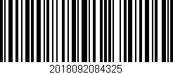 Código de barras (EAN, GTIN, SKU, ISBN): '2018092084325'
