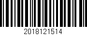 Código de barras (EAN, GTIN, SKU, ISBN): '2018121514'