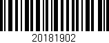 Código de barras (EAN, GTIN, SKU, ISBN): '20181902'