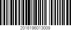 Código de barras (EAN, GTIN, SKU, ISBN): '2018196013009'