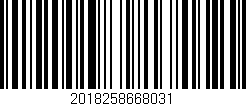 Código de barras (EAN, GTIN, SKU, ISBN): '2018258668031'