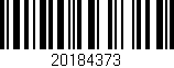 Código de barras (EAN, GTIN, SKU, ISBN): '20184373'