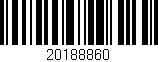 Código de barras (EAN, GTIN, SKU, ISBN): '20188860'