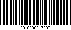 Código de barras (EAN, GTIN, SKU, ISBN): '2018900017002'