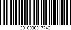 Código de barras (EAN, GTIN, SKU, ISBN): '2018900017743'