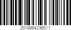 Código de barras (EAN, GTIN, SKU, ISBN): '2018984236511'