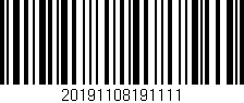 Código de barras (EAN, GTIN, SKU, ISBN): '20191108191111'
