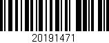 Código de barras (EAN, GTIN, SKU, ISBN): '20191471'