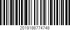 Código de barras (EAN, GTIN, SKU, ISBN): '2019188774748'