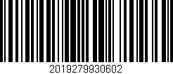 Código de barras (EAN, GTIN, SKU, ISBN): '2019279930602'